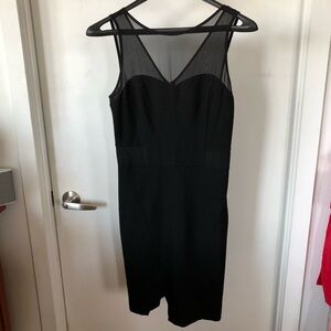 Kensie Slit Dress with Chiffon Detail